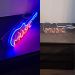Painel Neon Led Música Guitarra de Mesa Decoração Acrílico