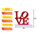 Palavra Decorativa Love de Mesa com base em Led Pvc 25x25 cm