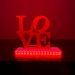 Palavra Decorativa Love de Mesa com base em Led Pvc 25x25 cm