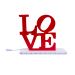 Palavra Decorativa Love de Mesa com base em Led Pvc 25x25 cm