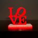 Palavra Decorativa Love de Mesa com base em Led Pvc 25x25 cm