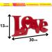 Palavra Decorativa de Mesa Love Amor Plástico Pvc 30x13 cm