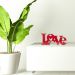 Palavra Decorativa de Mesa Love Amor Plástico Pvc 30x13 cm
