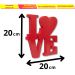 Palavra Decorativa de Mesa Love Coração Plástico Pvc 20x20cm