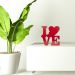Palavra Decorativa de Mesa Love Coração Plástico Pvc 20x20cm