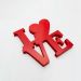 Palavra Decorativa de Mesa Love Coração Plástico Pvc 20x20cm