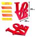 Palavra Decorativa de Mesa Love Plástico Pvc 20x20 cm
