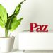 Palavra Decorativa de Mesa Paz Plástico Pvc 30x16 cm