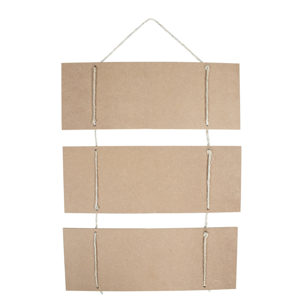 Placa Decorativa Frase Amigos Risadas Mdf Com Corda 70x40 Cm