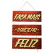 Placa Decorativa Frases Faça mais Mdf Com Corda 70x40 Cm