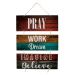 Placa Decorativa Frases Motivacionais Mdf Com Corda 70x40 Cm