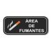 Placa de Sinalização Aviso Área de Fumantes 25x10 cm