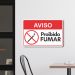 Placa de Sinalização Aviso Proibido Fumar 20x30 cm