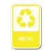Placa de Sinalização Aviso Reciclagem Metal 20x13 cm