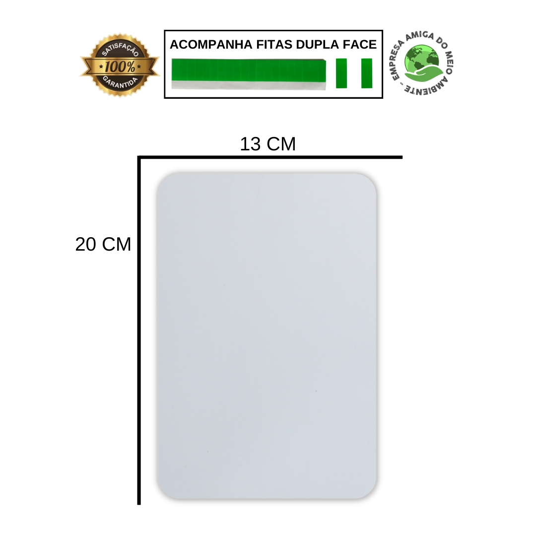Placa de Sinalização Aviso Reciclagem Plástico 20x13 cm
