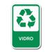 Placa de Sinalização Aviso Reciclagem Vidro 20x13 cm