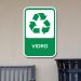 Placa de Sinalização Aviso Reciclagem Vidro 20x13 cm