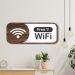 Placa de Sinalização Aviso Wifi Free 25x10 cm