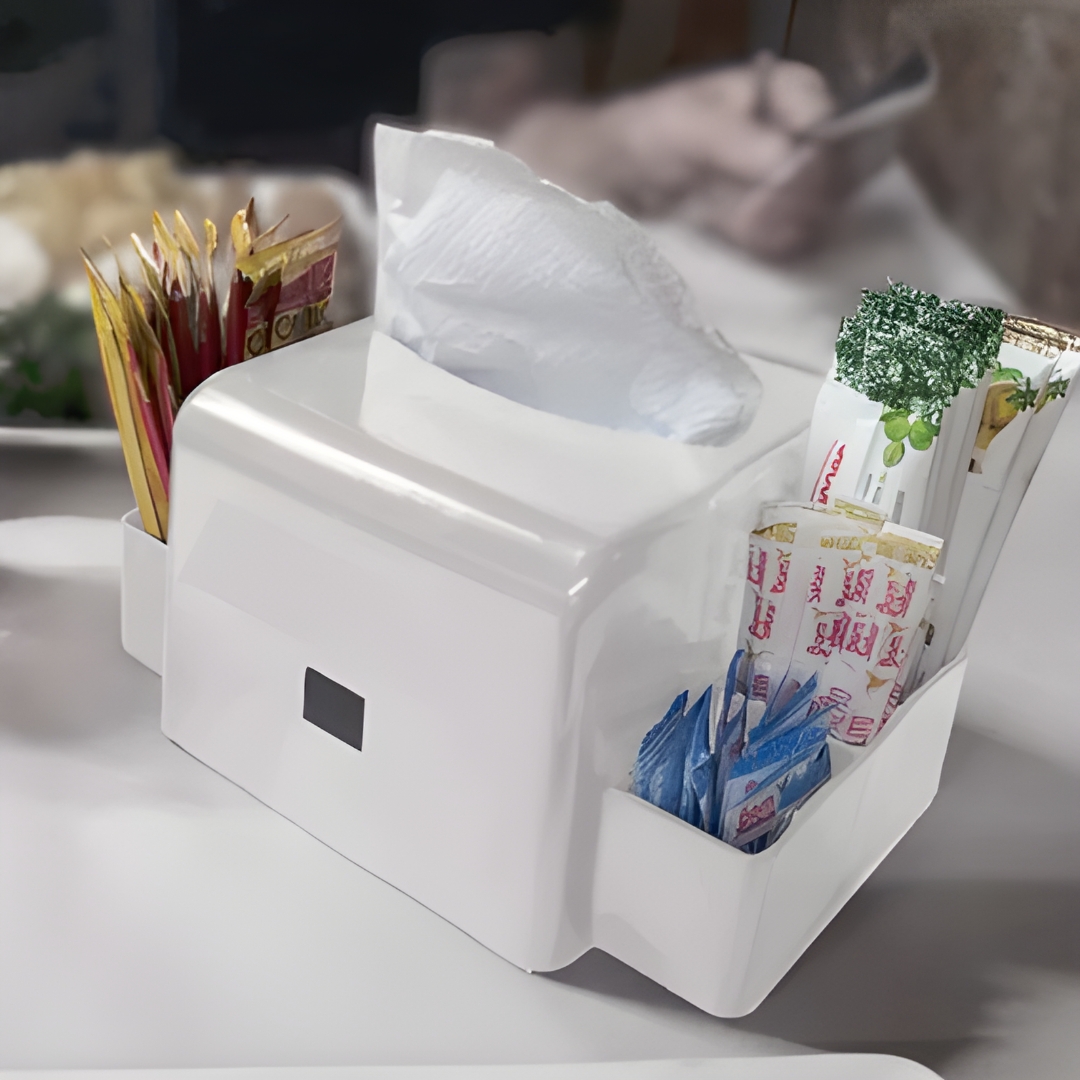 Porta Guardanapo mesa balcão bar c/ porta sache Pvc Kit 10un