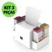 Porta Guardanapo mesa balcão bar c/ porta sache Pvc Kit 3 un