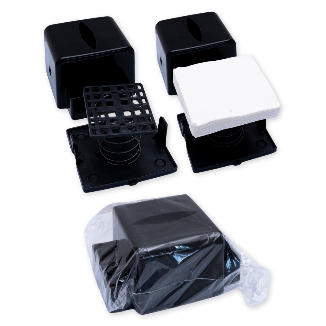 Porta Guardanapo mesa balcão bar c/ porta sache Pvc Kit 5 un