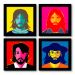 Quadro Decorativo Composê 40x40 Cm Beatles