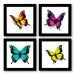 Quadro Decorativo Composê 40x40 Cm Borboletas