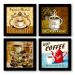 Quadro Decorativo Composê 40x40 Cm Café