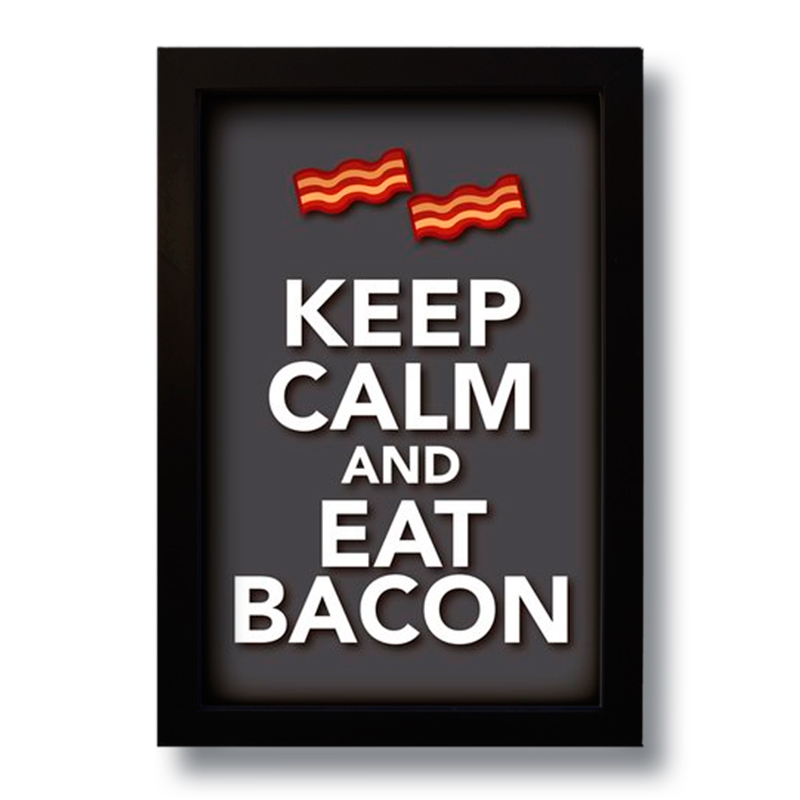 Quadro Decorativo Frase Bacon Para Cozinha  33x43 cm