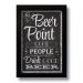 Quadro Decorativo Frase Bebidas Beer Point Vintage  33x43 cm