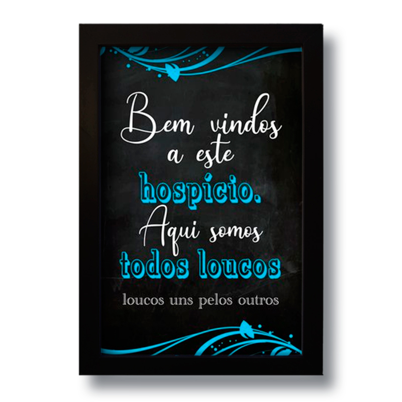 Quadro Decorativo Frase Bem Vindos  33x43 cm