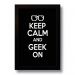 Quadro Decorativo Frase Geek Nerd  33x43 cm