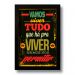 Quadro Decorativo Frase Motivacional Vamos Viver  33x43 cm
