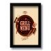Quadro Decorativo Grill Menu Churrasco Vintage  33x43 cm