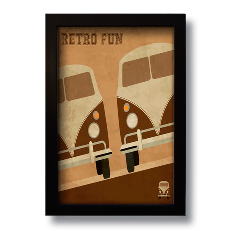 Quadro Decorativo Kombi Vintage  33x43 cm