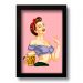 Quadro Decorativo Pin Up Vintage  33x43 cm