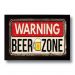 Quadro Decorativo Vintage Beer Zone  33x43 cm