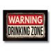 Quadro Decorativo Vintage Drinking Zone  33x43 cm