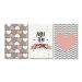 Quadros Decorativos Sala Frase Aqui tem Amor Kit 3 Placas