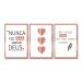 Quadros Decorativos Sala Frase Nunca Foi Sorte Kit 3 Placas