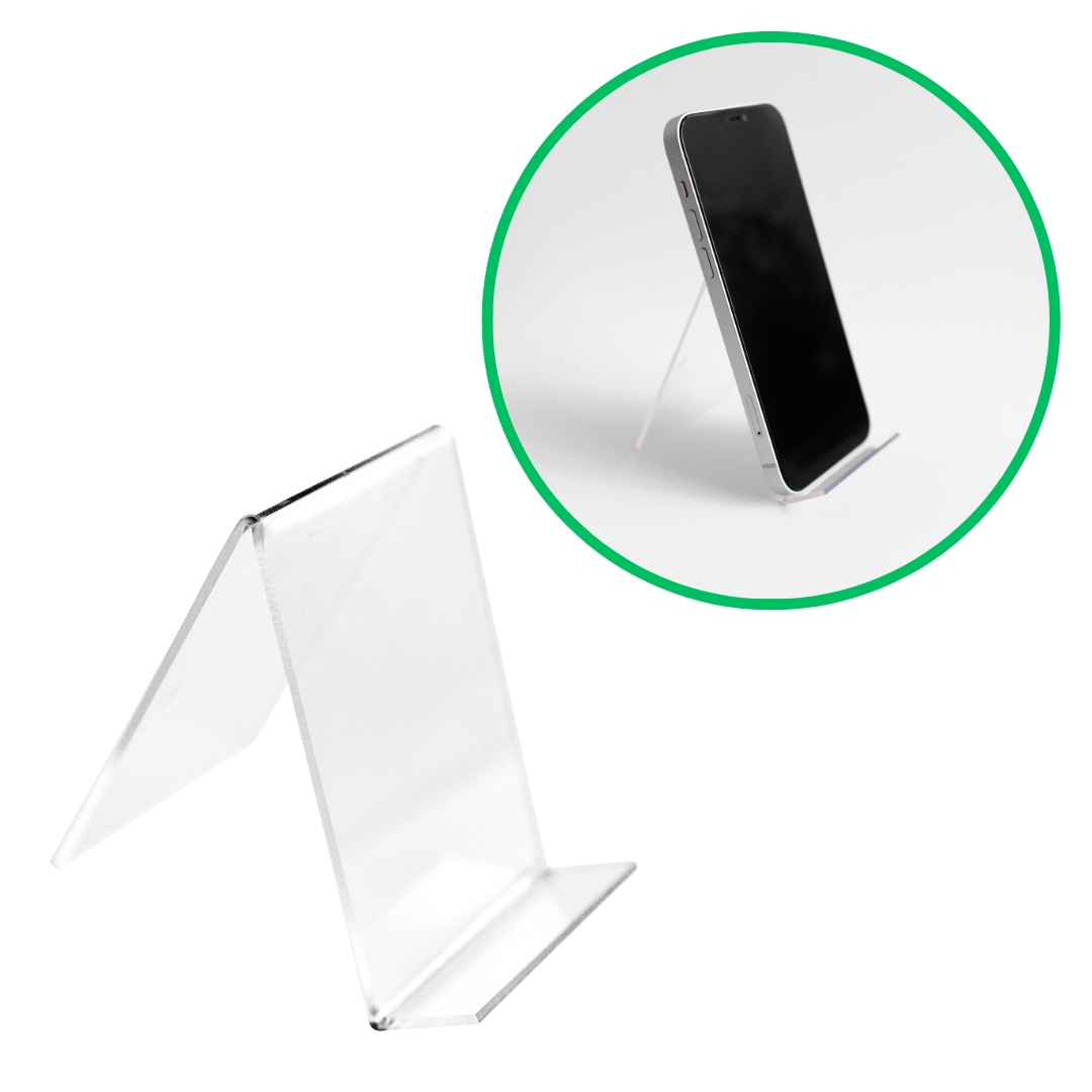 Suporte Celular Porta Expositor de mesa Acrílico PS Cristal
