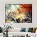 Quadro Decorativo Abstrato  Moldura Caixa Preta, ideal para ambiente de Sala, Quarto (100x70 cm)
