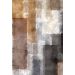 Quadro Decorativo Abstrato Geométrico, Tela em Canvas na Vertical ideal para ambiente de Sala, Quarto e Hall de entrada (100x70 cm)