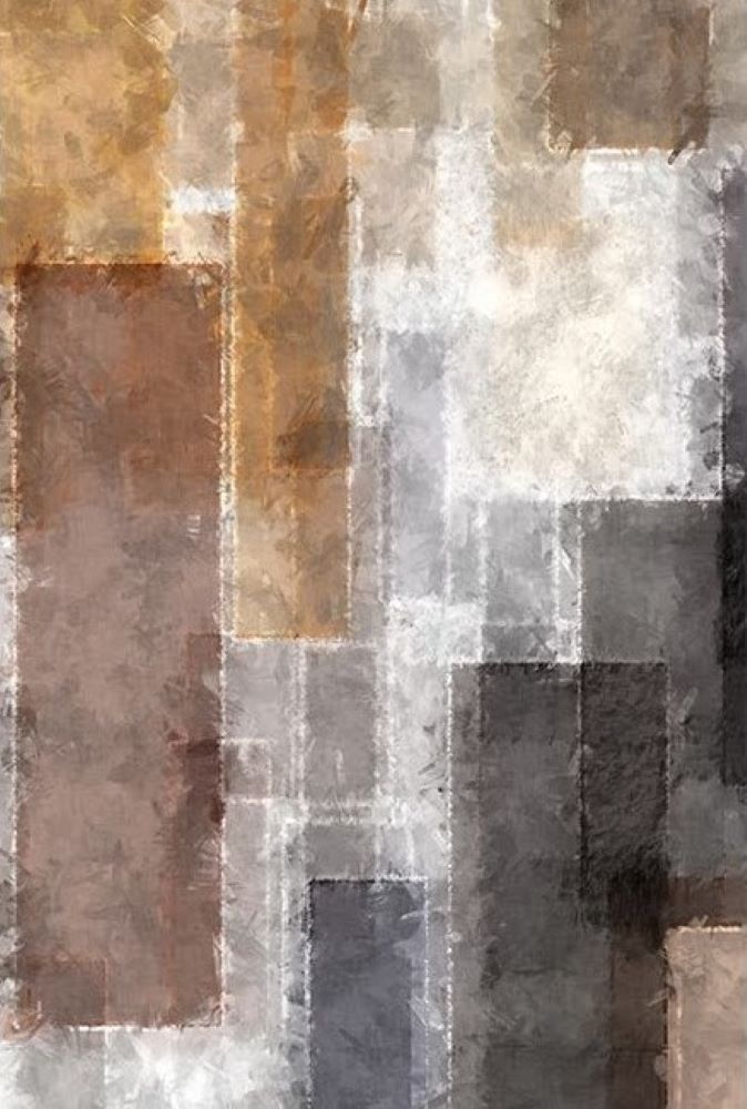 Quadro Decorativo Abstrato Geométrico, Tela em Canvas na Vertical ideal para ambiente de Sala, Quarto e Hall de entrada (100x70 cm)