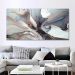 Quadro Decorativo Abstrato Marmorizado Gira, Tela em Canvas na Horizontal ideal para ambiente de Sala de estar, jantar, reuniões, Quarto e Hall de entrada (100x70 Cm)
