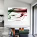 Quadro Decorativo Abstrato Veu Brisa, Tela em Canvas na Horizontal ideal para ambiente de Sala de estar, jantar, reuniões, Quarto e Hall de entrada (100x70 cm)