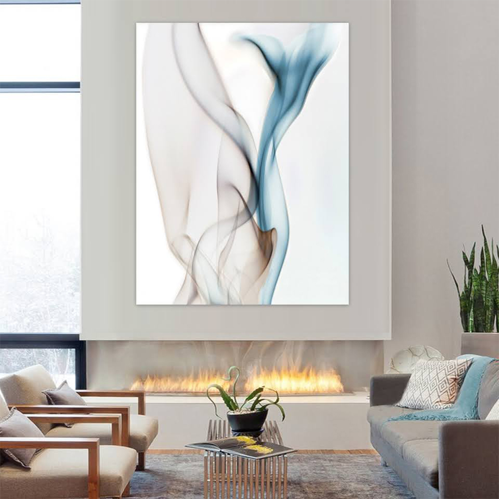 Quadro Decorativo Abstrato Veu, Tela em Canvas na Vertical ideal para ambiente de Sala de estar, jantar, reuniões, Quarto e Hall de entrada (100x70 cm)