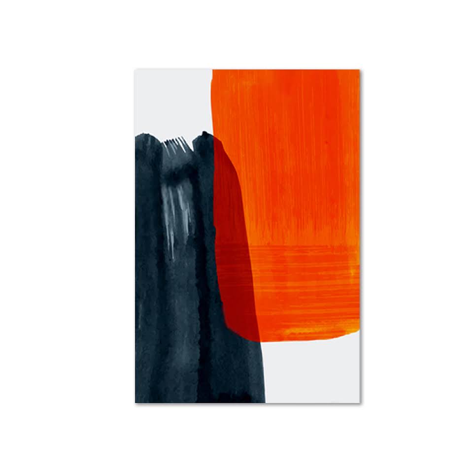 Quadro Decorativo Abstrato Vibrante com Moldura Caixa, na posição Vertical, ideal para ambiente de Sala, Quarto, Escritorio, Salas de Reunião e Hall (100x70 cm)