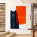 Quadro Decorativo Abstrato Vibrante com Moldura Caixa, na posição Vertical, ideal para ambiente de Sala, Quarto, Escritorio, Salas de Reunião e Hall (100x70 cm)