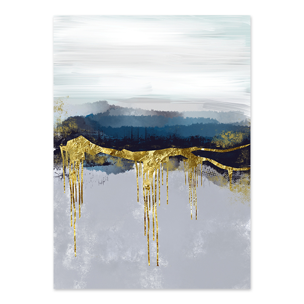 Quadro Decorativo Abstrato, Tela em Canvas na Vertical ideal para ambiente de Sala de estar, jantar, reuniões, Quarto e Hall de entrada (100x70 Cm)